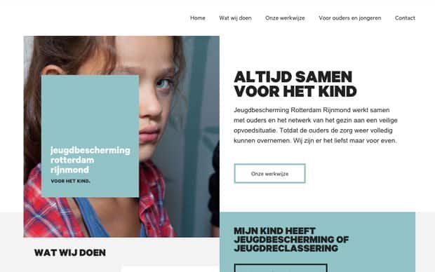 Website van Jeugdbescherming Rotterdam Rijnmond